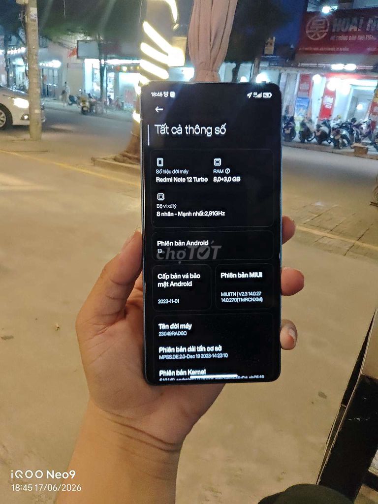Xiaomi Redmi Note 12 Turbo 8GB/256GB Xanh. Mua bán Điện thoại tại Quận Liên Chiểu Đà Nẵng được đăng bởi Cẩm Tú Bùi Thị hình 1