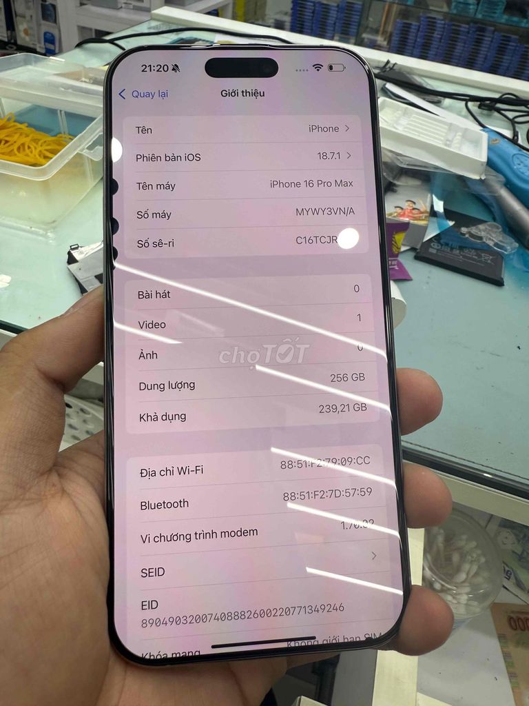 iPhone 16 Pro Max 256GB Xám Đã sử dụng. Mua bán Điện thoại tại Quận Ngô Quyền Hải Phòng được đăng bởi Mạnh Cường hình 1