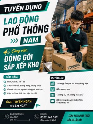 NHÂN VIÊN ĐÓNG GÓI - KHO