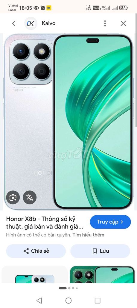 Honor X8b 8GB/512GB. Mua bán Điện thoại tại Quận 7 Tp Hồ Chí Minh được đăng bởi AT hình 1