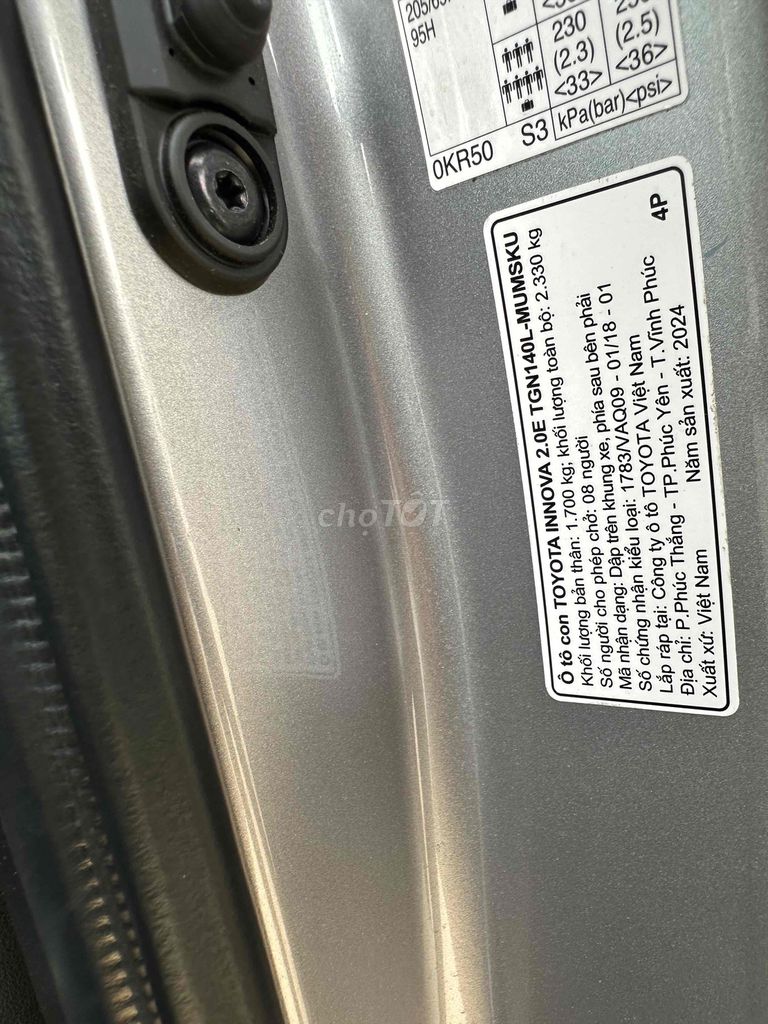 Toyota Innova 2024 E 2.0 MT - 34000 km xe đẹp. Mua bán Ô tô tại Quận Bình Thạnh Tp Hồ Chí Minh được đăng bởi phuongneo hình 6