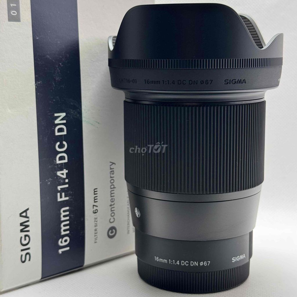 Lens Sigma 16 f/1.4 for Sony fullbox