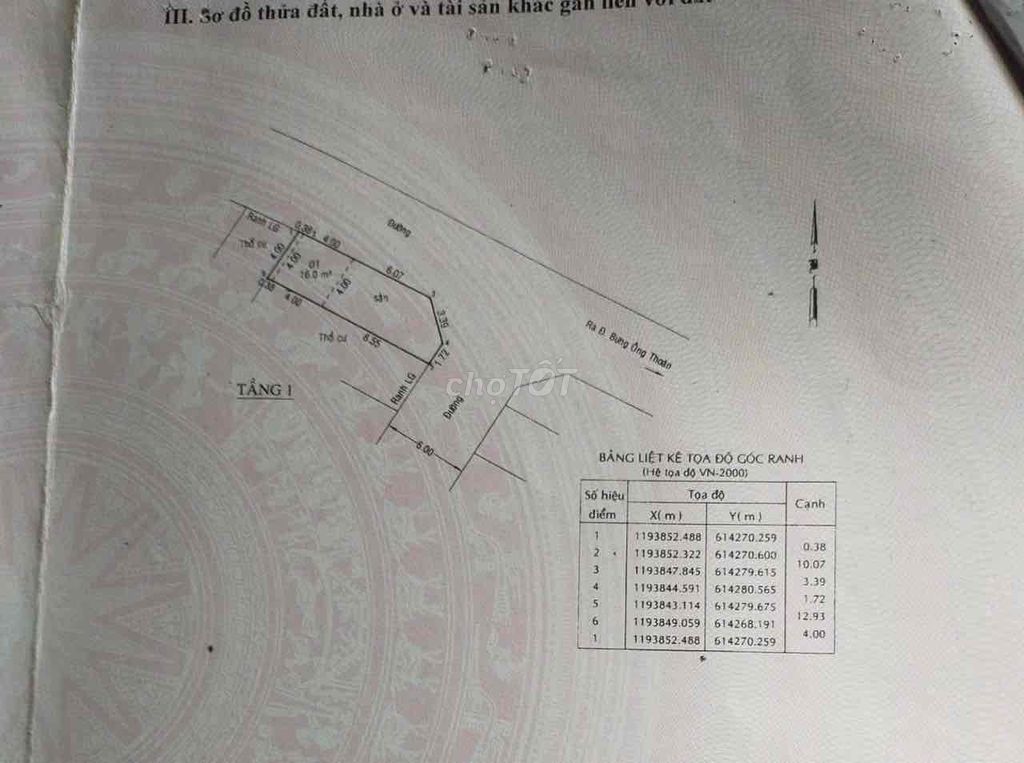 Chính chủ bán Lô Góc 2MT Hẻm 835 Nguyễn Duy Trinh