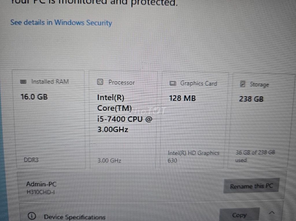 DAX All-in-one i5-7400 16GB/238GB Like New. Mua bán Máy tính để bàn tại Huyện Thống Nhất Đồng Nai được đăng bởi kiệt đỗ hình 1