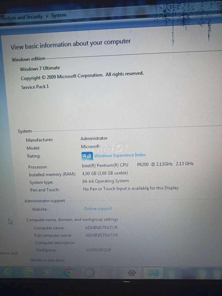 Acer P6200 Intel Pentium P6200 4GB Xám. Mua bán Laptop tại Huyện Thống Nhất Đồng Nai được đăng bởi thinh hình 1