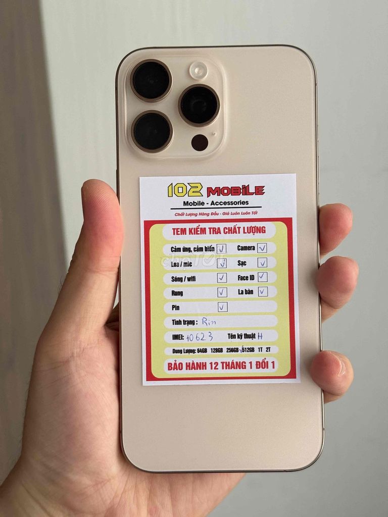 Apple iPhone 16 Pro Max 256GB Vàng. Mua bán Điện thoại tại Thành phố Buôn Ma Thuột Đắk Lắk được đăng bởi Nguyễn Hoàng hình 1