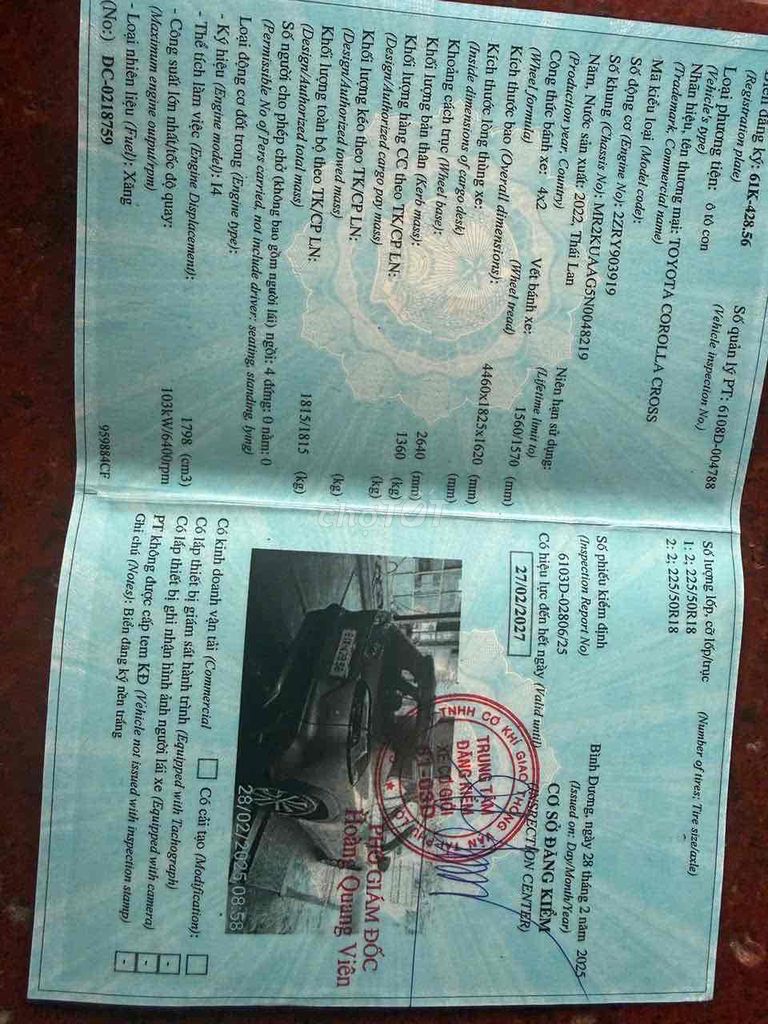 Toyota Corolla Cross 2022 1.8V - 39000 km. Mua bán Ô tô tại Thành phố Thủ Dầu Một Bình Dương được đăng bởi Huỳnh Minh Được hình 13