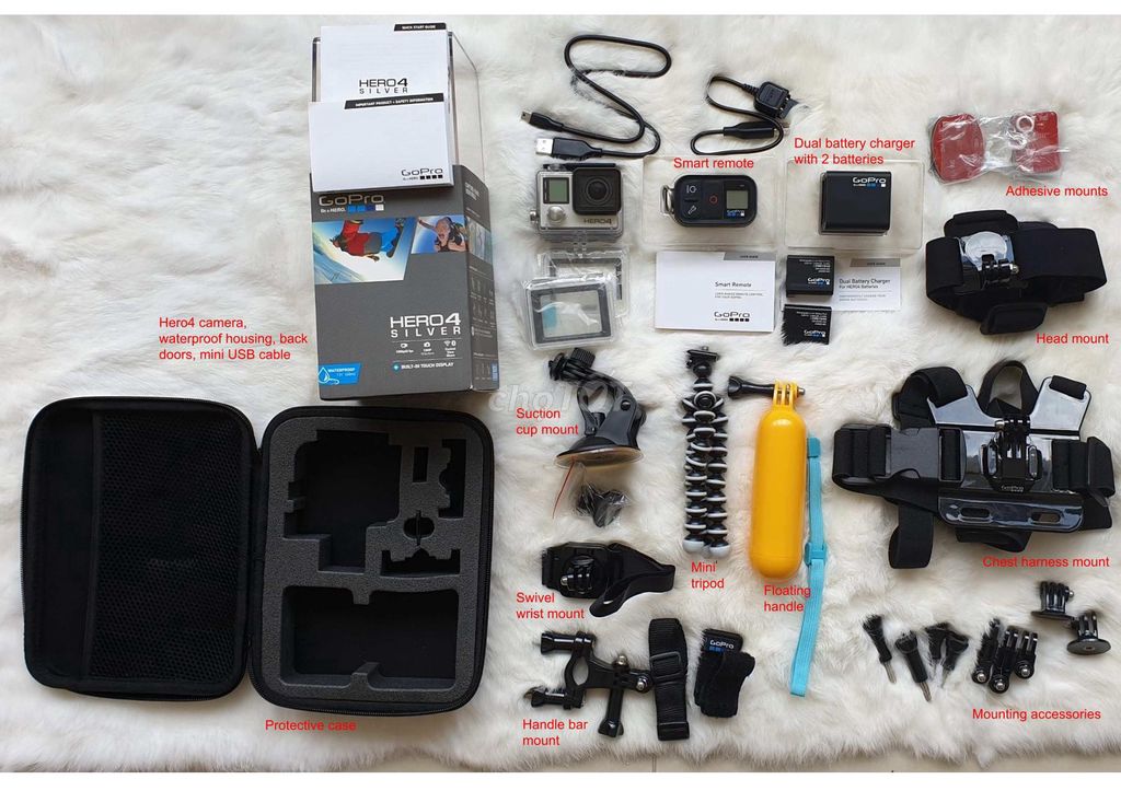 Combo GoPro Hero4 Silver (Màn Cảm Ứng) + Phụ Kiện. Mua bán Máy ảnh, Máy quay tại Quận Bình Thạnh Tp Hồ Chí Minh được đăng bởi VŨ MINH TIẾN hình 1