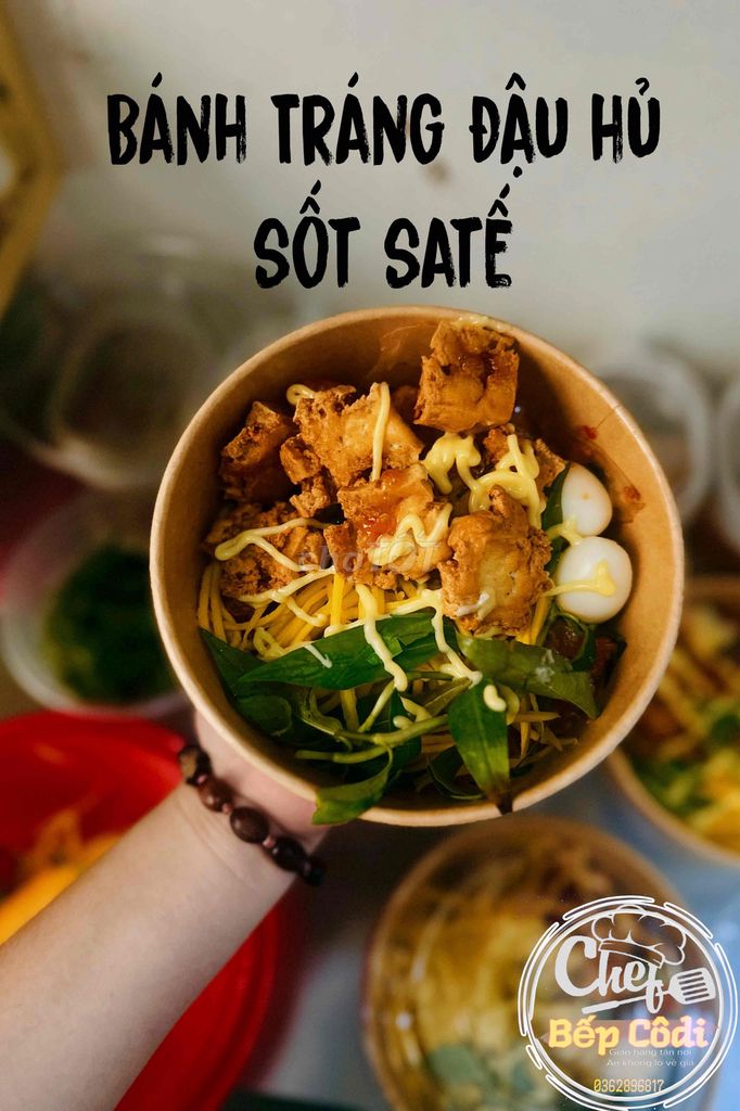 Bánh tráng đậu hũ sốt satế Bếp Codi. Mua bán Đồ ăn, thực phẩm và các loại khác tại Quận Gò Vấp Tp Hồ Chí Minh được đăng bởi Ái Vy hình 1