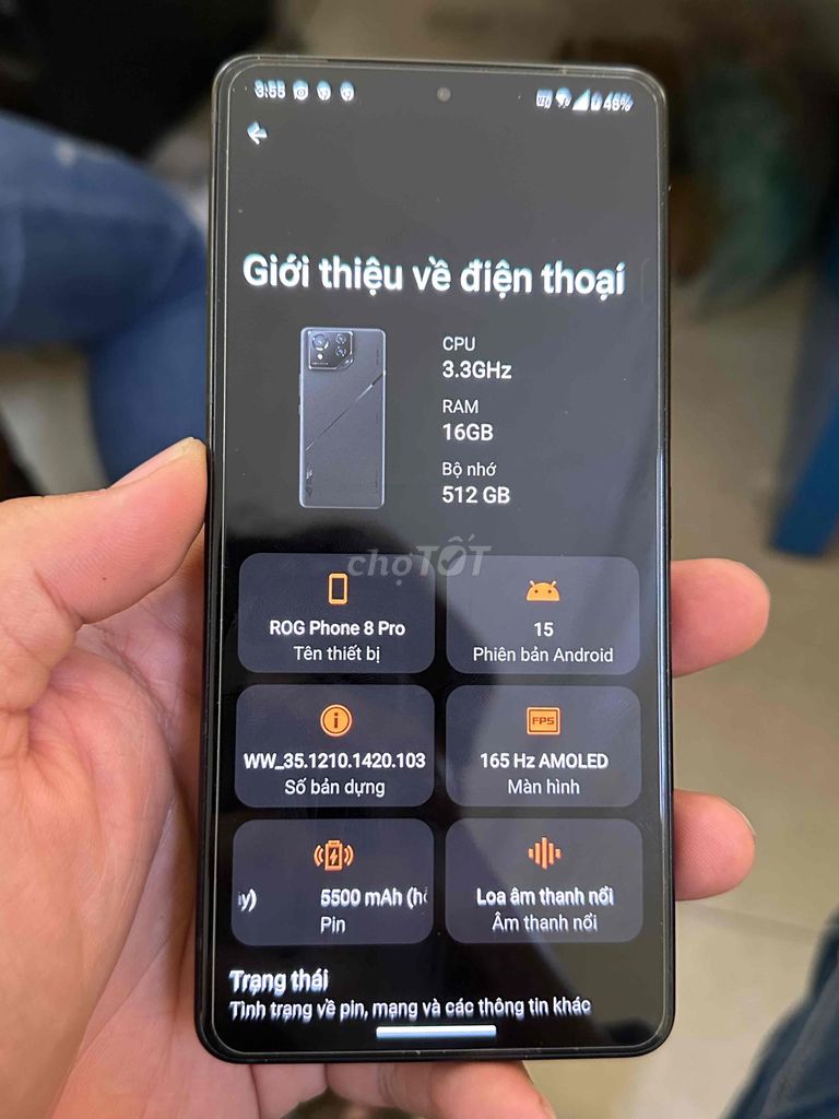 em cần ra đi nhanh ROG Phone 8 Pro 16/512GB. Mua bán Điện thoại tại Thành phố Châu Đốc An Giang được đăng bởi Dương Quan Tú hình 1