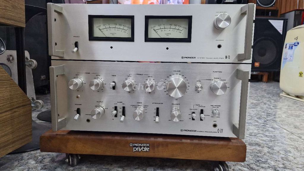 Bộ khuếch đại Pioneer C-77 và M-73 Bạc. Mua bán Tivi, Âm thanh tại Quận Hà Đông Hà Nội được đăng bởi thất tình  hình 1