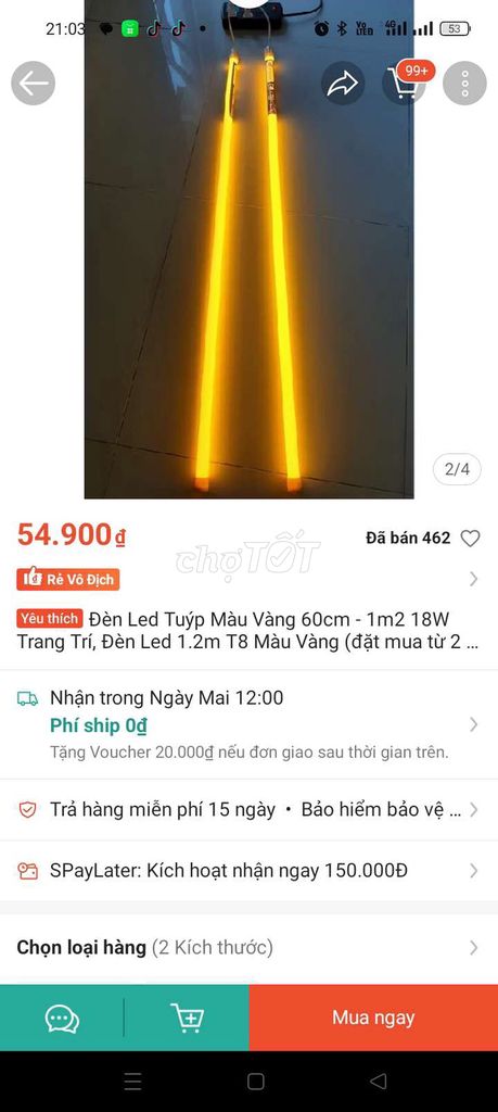Đèn LED tuýp Nhựa 1m2. Mua bán Đèn tại Quận 12 Tp Hồ Chí Minh được đăng bởi Tuyền hình 1