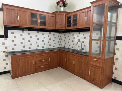 Tủ bếp Nhôm sơn tĩnh điện 2,5m x2m màu vân gỗ. Mua bán Nội thất, đồ gia dụng khác tại Huyện Hóc Môn Tp Hồ Chí Minh được đăng bởi Đinh Thùy Dung
