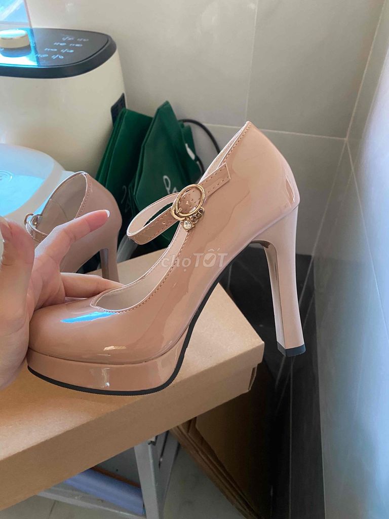 Giày cao gót Nữ Hồng da 12cm. Mua bán Giày dép tại Quận Bắc Từ Liêm Hà Nội được đăng bởi TwoTwoLeo hình 1