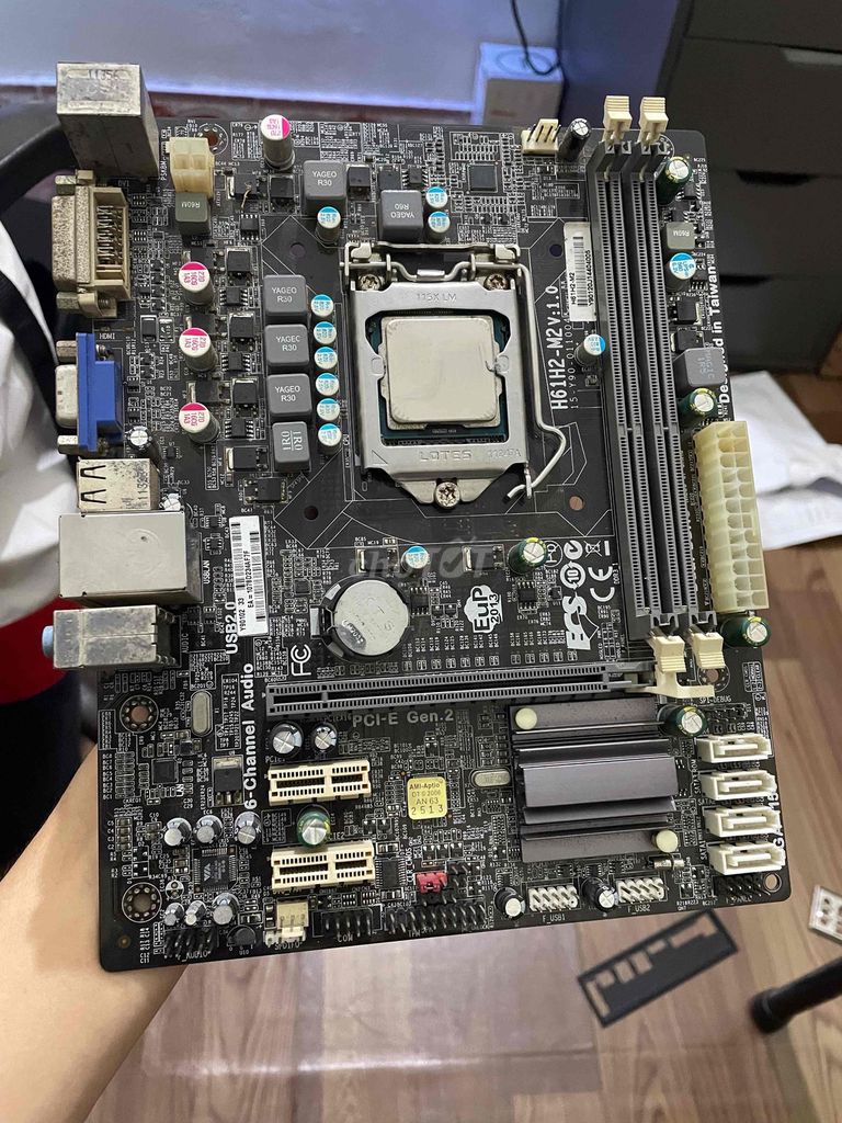 xác main H61 kèm pentium g620. Mua bán Linh kiện (RAM, Card...) tại Thành phố Phúc Yên Vĩnh Phúc được đăng bởi Phan Ngọc Bảo hình 1