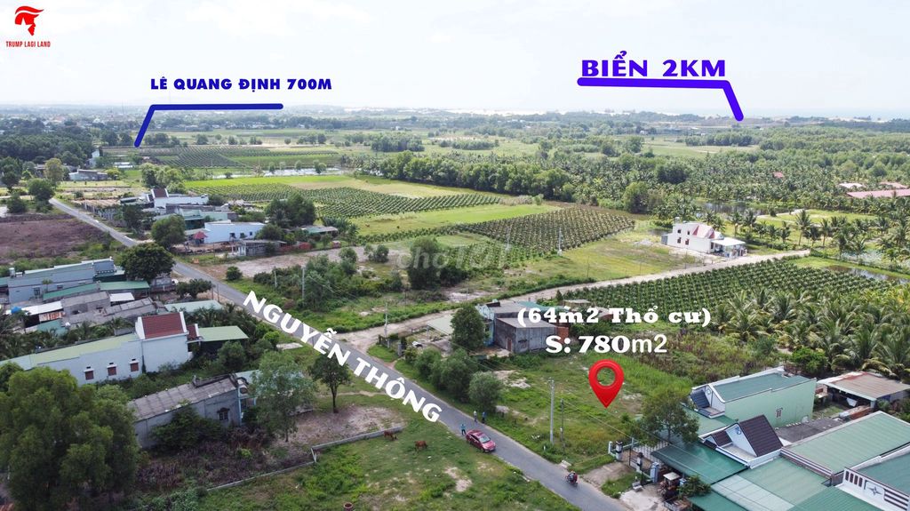 Đất 780m2 ONT Nguyễn Thông, Thị xã LaGi NGỘP THỞ