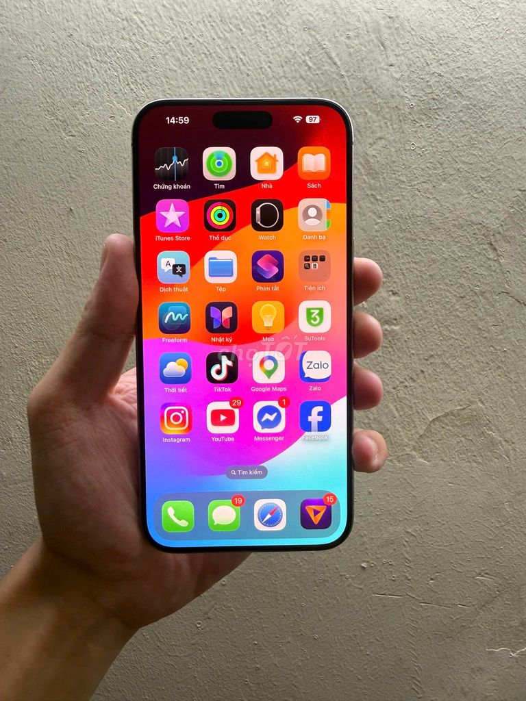  iPhone 15 Pro Max 256GB Titan Mỹ ,Pin 87%,Zin All. Mua bán Điện thoại tại Quận Hai Bà Trưng Hà Nội được đăng bởi Vũ Tuấn hình 1