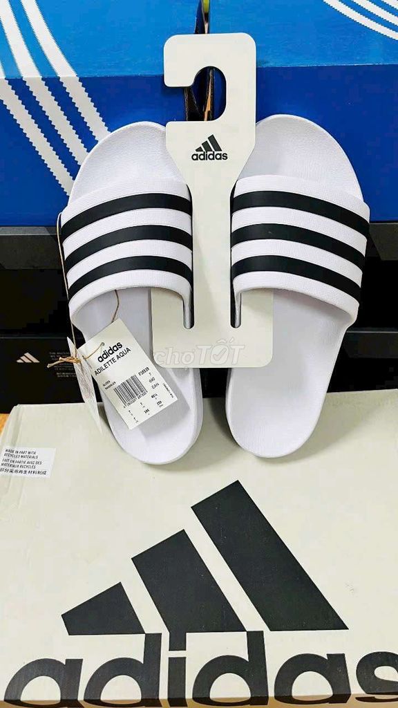 Dép Adidas Aqua F35539 EVA Trắng/Đen 39. Mua bán Giày dép tại Huyện Hoài Đức Hà Nội được đăng bởi hoài chung hình 1