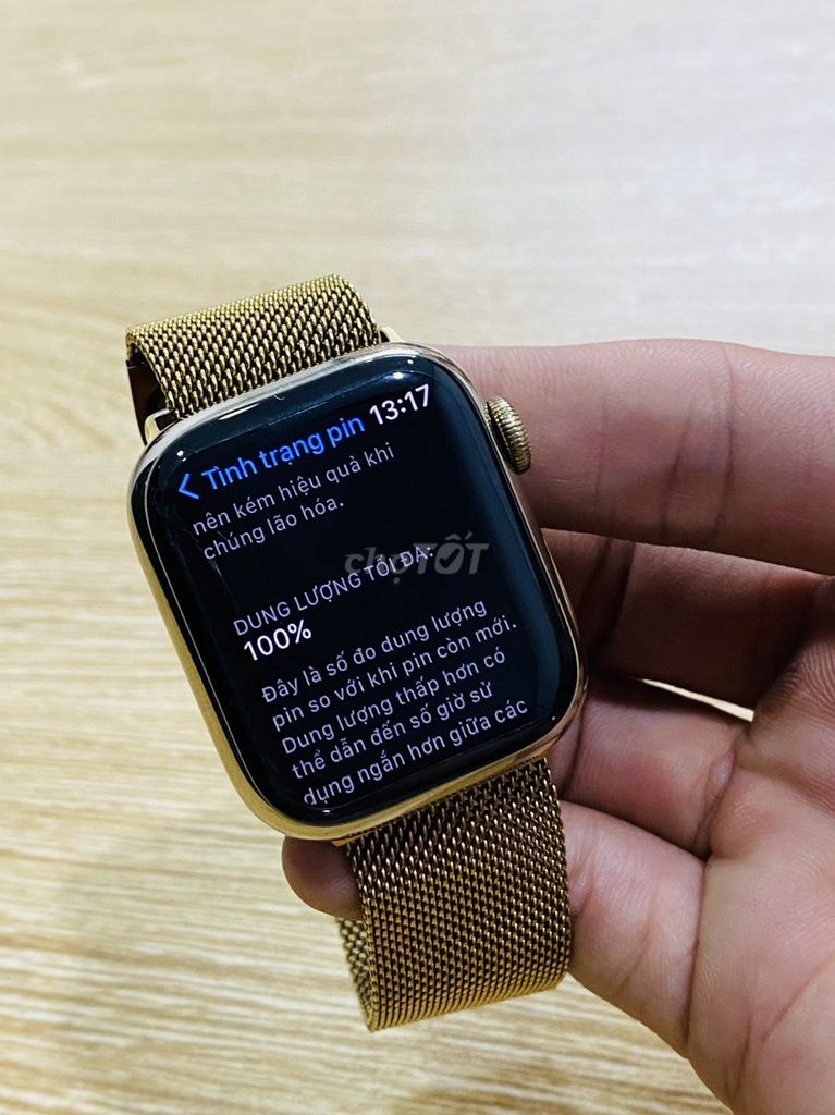 Apple Watch SERI 8 41mm THÉP GOLD PIN 100%
