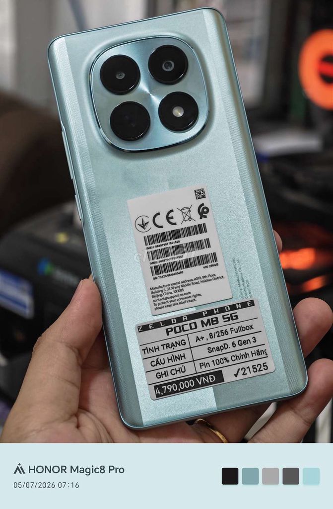 Poco M8 5G 8/256 Chính Hãng Sạc 17 Lần. Mua bán Điện thoại tại Quận Ninh Kiều Cần Thơ được đăng bởi Zelda Phone hình 1
