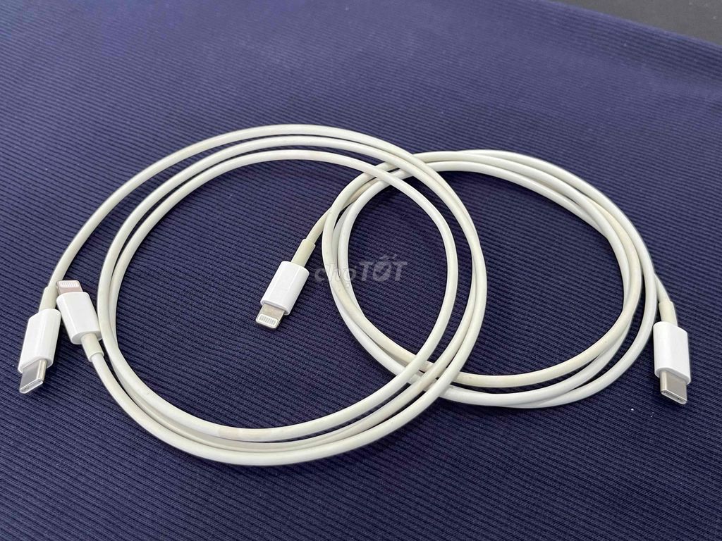 2 sợi cáp iphone Type-C — Lighning zin chính hãng