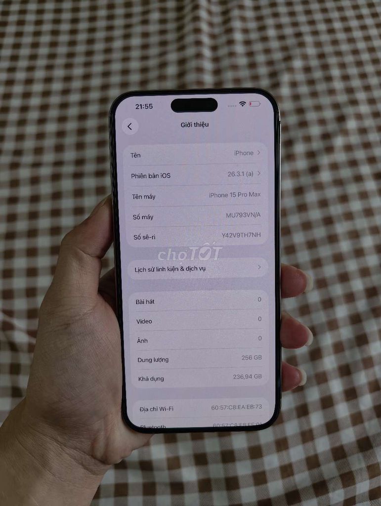 iPhone 15 Pro Max 256GB Màn Soft Oled như zin. Mua bán Điện thoại tại Quận Hoàng Mai Hà Nội được đăng bởi Hieu Nguyen hình 1