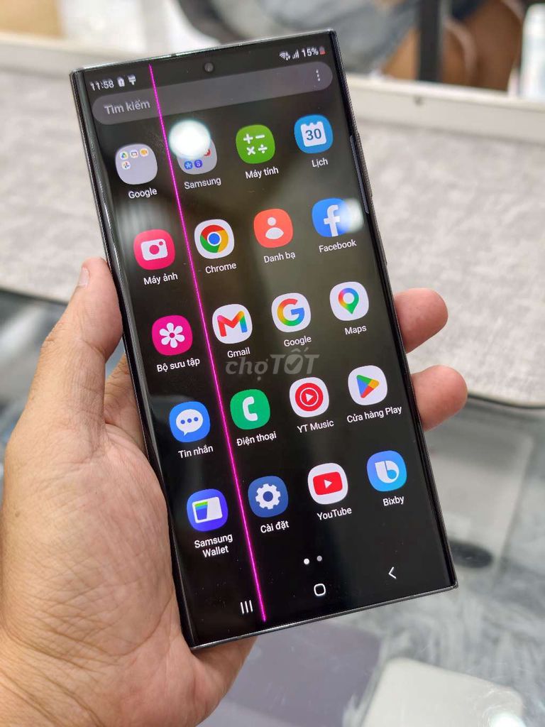 Samsung S23 Ultra 5G 12GB/512GB Xám Màn 1 sọc. Mua bán Điện thoại tại Quận Thanh Khê Đà Nẵng được đăng bởi Mobigo hình 1