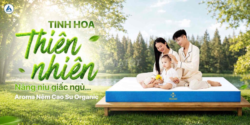 Nệm Aroma Organic Cao su thiên nhiên. Mua bán Giường, chăn ga gối nệm tại Thành phố Cao Lãnh Đồng Tháp được đăng bởi Nệm Giá Kho Cao Lãnh hình 1