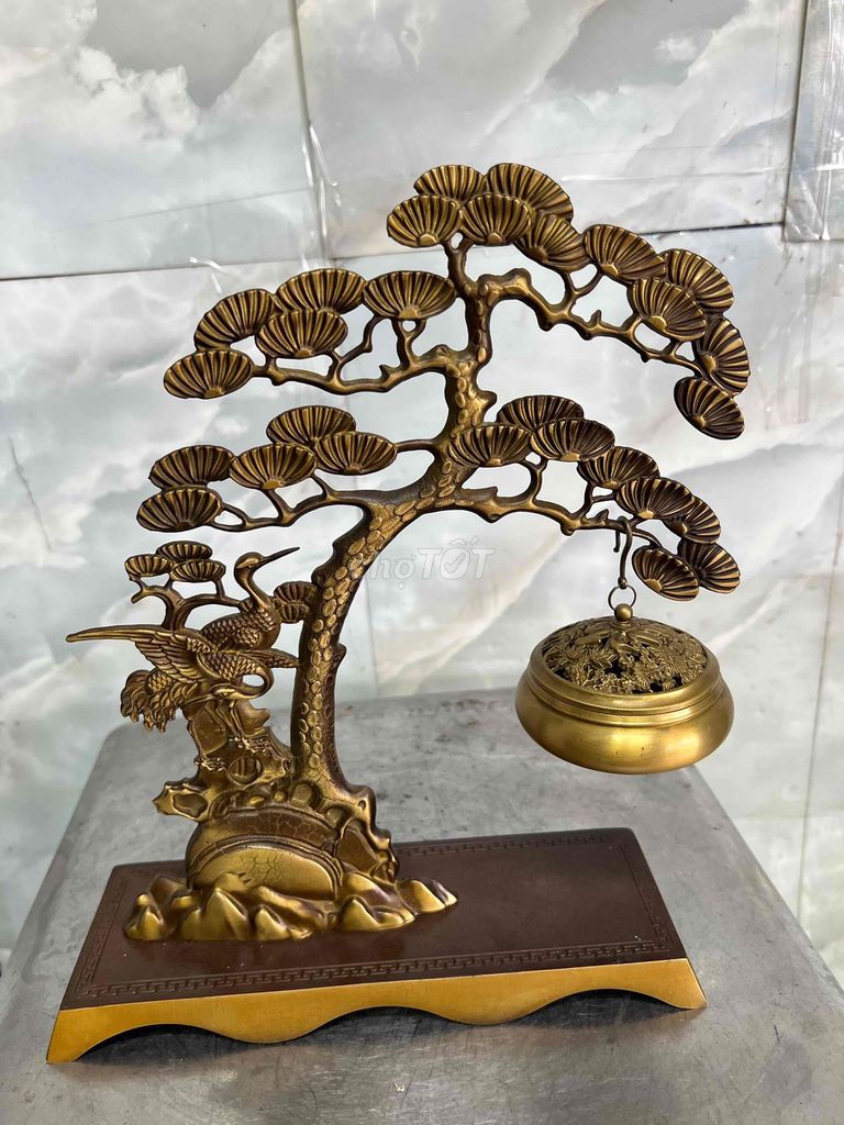 Đỉnh xông trầm Đồng Vàng đồng 29cm. Mua bán Đồ sưu tầm, đồ cổ tại Quận Phú Nhuận Tp Hồ Chí Minh được đăng bởi Khanh ly hình 1