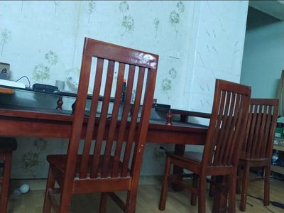 pass bộ bàn ghế ăn gỗ xoan KT 2m kèm 8 ghế. Mua bán Bàn ghế tại Quận Thanh Xuân Hà Nội được đăng bởi Jay