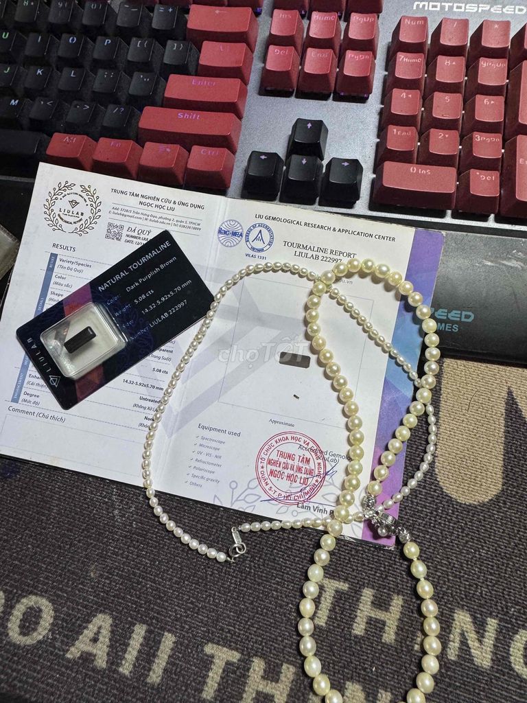 Đá Tourmaline nâu đậm 5.08cts (được tặng kg dùng)