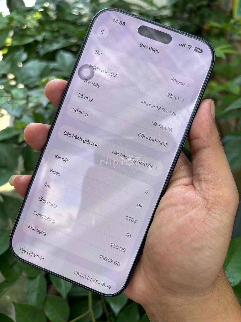 Apple iPhone 17 Pro Max 256GB Xanh đậm 98%. Mua bán Điện thoại tại Huyện Bình Chánh Tp Hồ Chí Minh được đăng bởi Lâm mobiphone hình 1