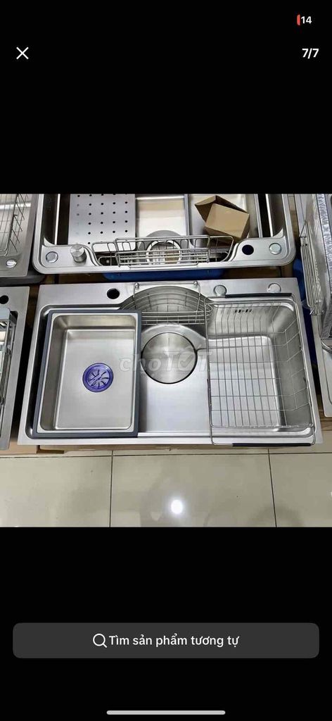 Chậu rửa chén Inox 304 75x46cm Mới. Mua bán Thiết bị vệ sinh, nhà tắm tại Quận Hải Châu Đà Nẵng được đăng bởi THIẾT BỊ GIA DỤNG HÀNG CHÍNH HÃNG hình 1