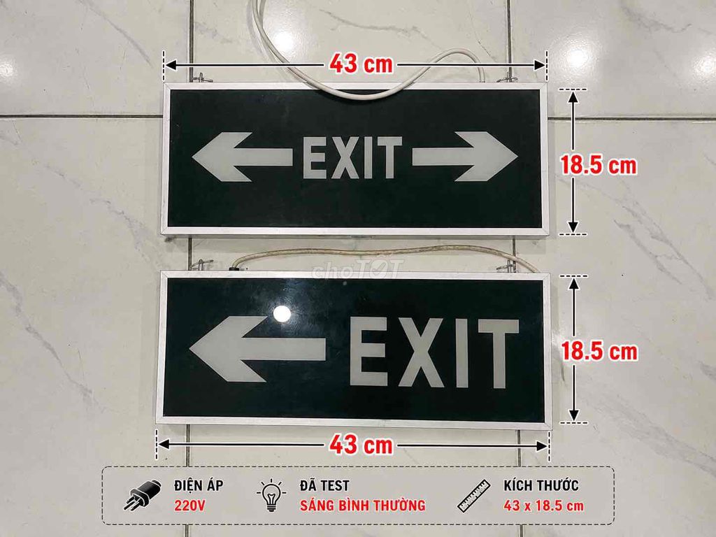Đèn chỉ dẫn thoát hiểm 43x18.5cm. Mua bán Đèn tại Huyện Trảng Bom Đồng Nai được đăng bởi Bình Phan hình 1