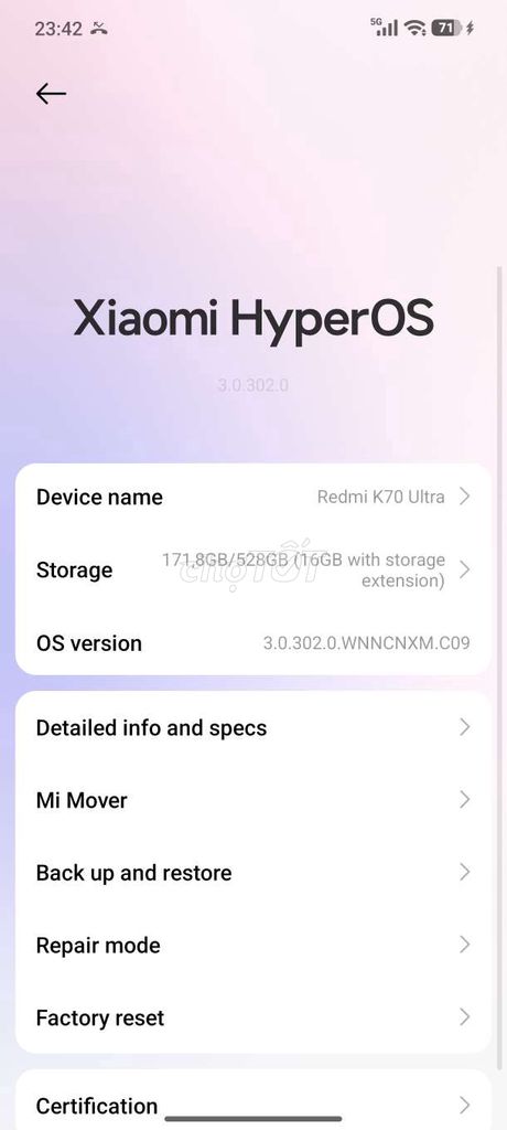 Xiaomi Redmi K70 Ultra Đen 16/512GB. Mua bán Điện thoại tại Huyện Thanh Trì Hà Nội được đăng bởi Minh Hoàng hình 1