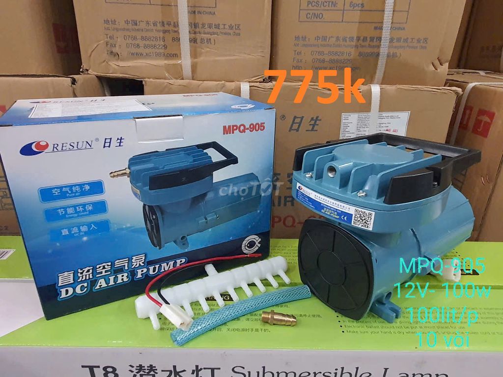 Máy sủi chạy điện ắc quy 12v Resun