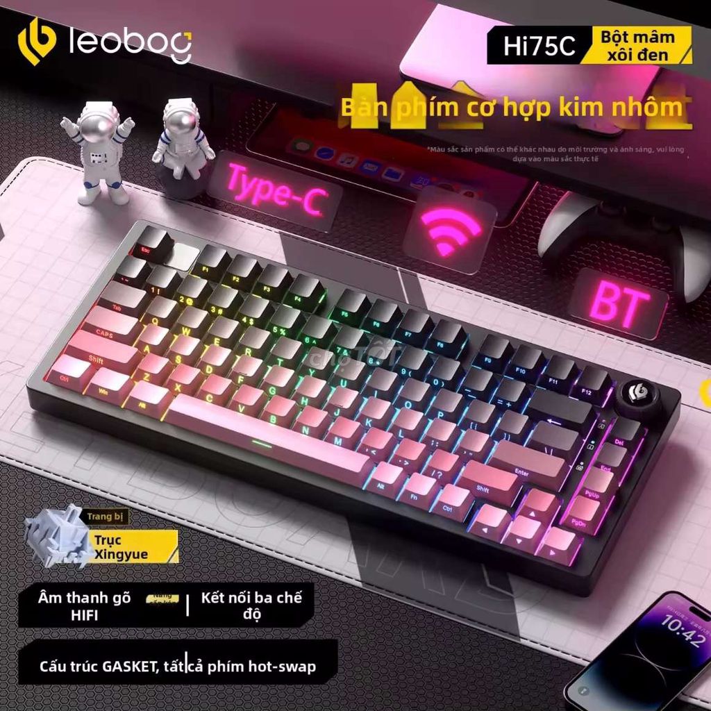 Bàn phím cơ Leobog Hi75C PRO Đen Xingyue. Mua bán Phụ kiện (Màn hình, Chuột...) tại Quận 4 Tp Hồ Chí Minh được đăng bởi Trần Văn Ngọc hình 1