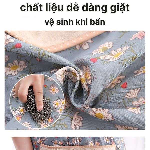 Tạp dề hoa vải cânvas