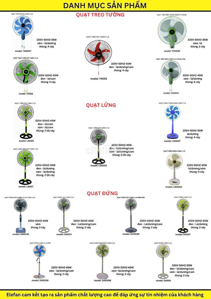Quạt Elefan –Mua Lẻ Ưu Đãi, Mua Sỉ Chiết Khấu Cao!