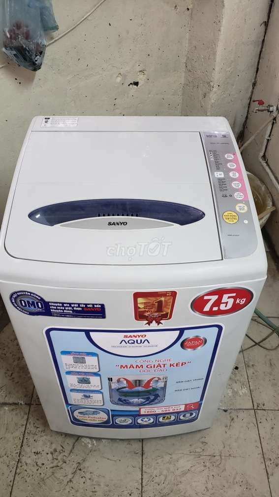 Máy giặt SANYO AQUA 7.5kg mới đẹp, chạy khỏe êm