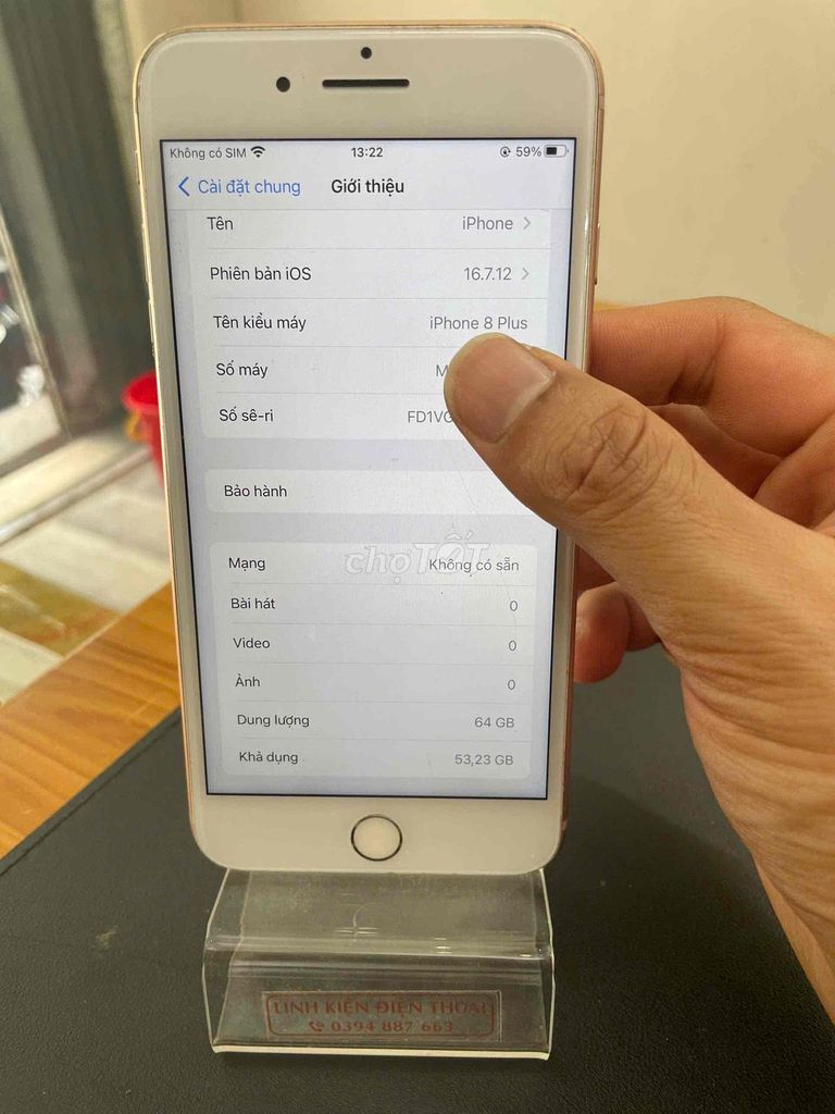 Apple iPhone 8 Plus 64GB Vàng hồng Đã sử dụng. Mua bán Điện thoại tại Quận Đống Đa Hà Nội được đăng bởi Shop điện thoại cũ hình 1