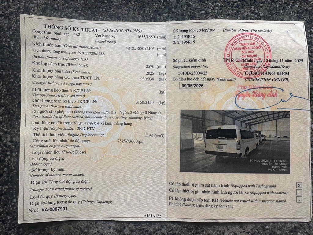 Toyota Hiace tải van 3 chỗ /930kg đời 2006 máy dâu. Mua bán Ô tô tại Quận 12 Tp Hồ Chí Minh được đăng bởi A Kha hình 10