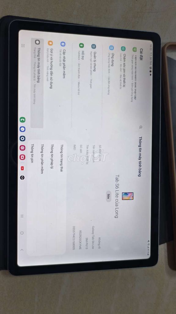 Samsung Galaxy Tab S6 Lite Xám. Mua bán Máy tính bảng tại Quận Bình Tân Tp Hồ Chí Minh được đăng bởi Long Dương hình 1