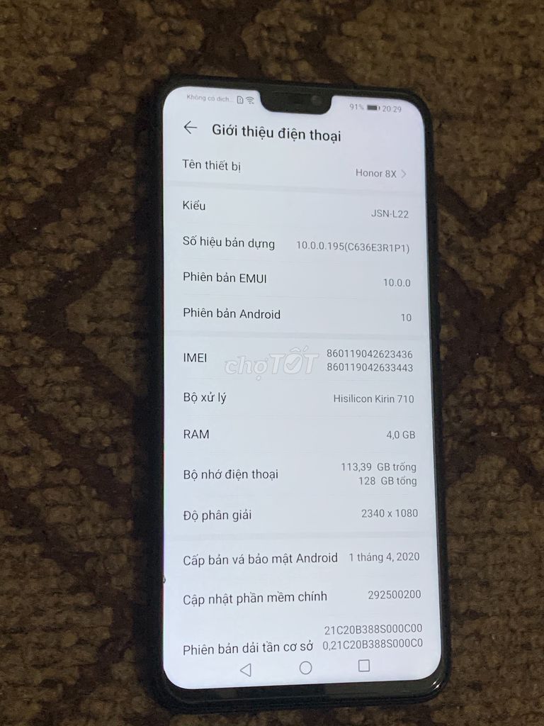 0337204308 - Huawei Honor 8X pin trâu màn 6.5 inch rom 128Gb