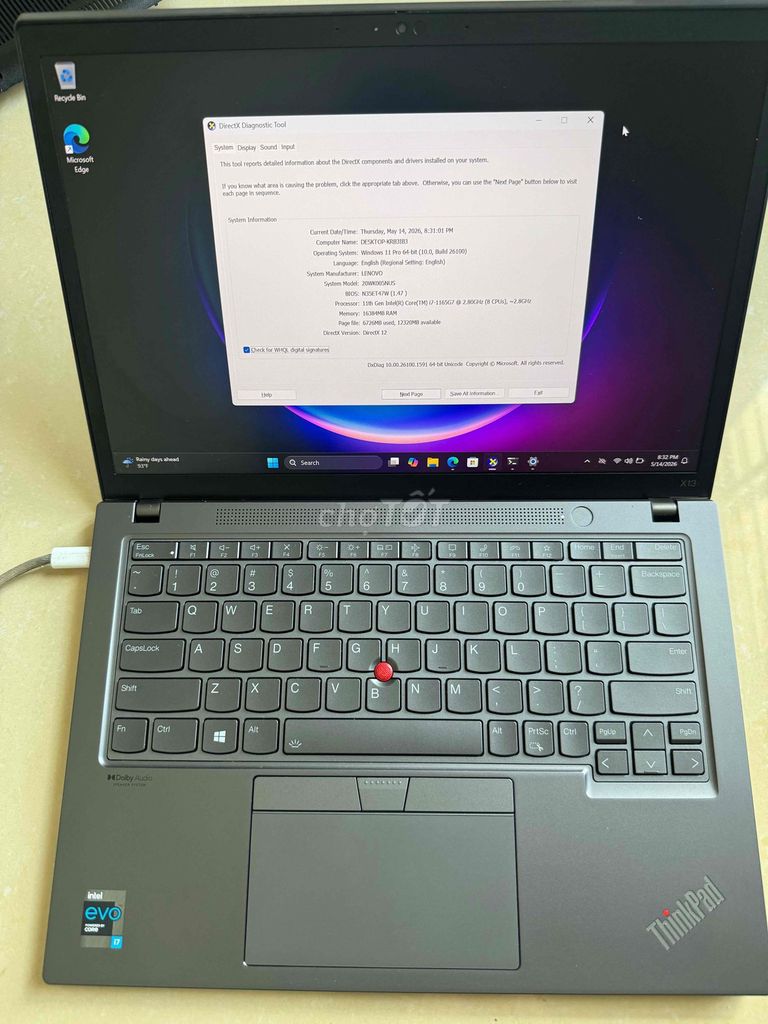 Thinkpad X13 Gen 2 i7-1165G7 16GB/512 võ nhôm. Mua bán Laptop tại Huyện Hóc Môn Tp Hồ Chí Minh được đăng bởi  Hải laptop US hình 1