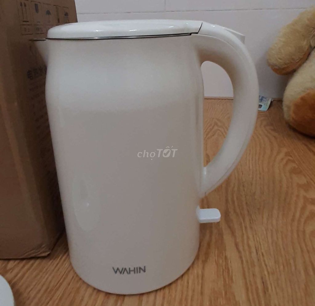 Ấm đun nước WAHIN Thép k gỉ 304 1.7 lít Trắng kem. Mua bán Bếp, lò, đồ điện nhà bếp tại Huyện Thanh Trì Hà Nội được đăng bởi Nguyễn Thị Hạnh hình 1