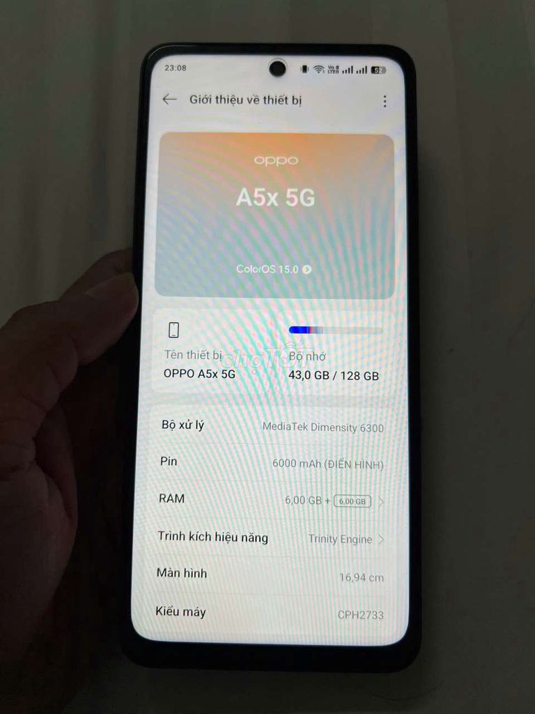 Oppo A5X 5G 128GB đen. Mua bán Điện thoại tại Thành phố Bến Tre Bến Tre được đăng bởi Hoàng Mobile hình 1