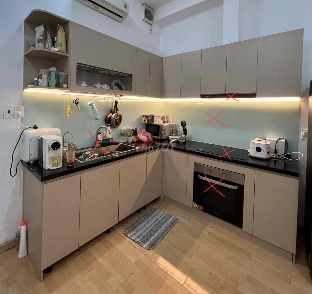 Tủ bếp gỗ công nghiệp Nâu be. Mua bán Tủ, kệ gia đình tại Quận Bình Thạnh Tp Hồ Chí Minh được đăng bởi Duy hình 1