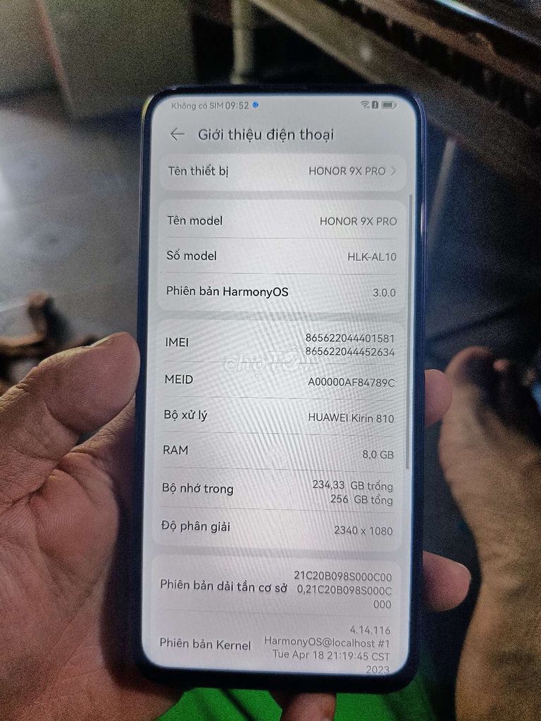 Honor 9X Pro 256GB Tím. Mua bán Điện thoại tại Thị xã Tân Uyên Bình Dương được đăng bởi tanuyentphcm hình 1