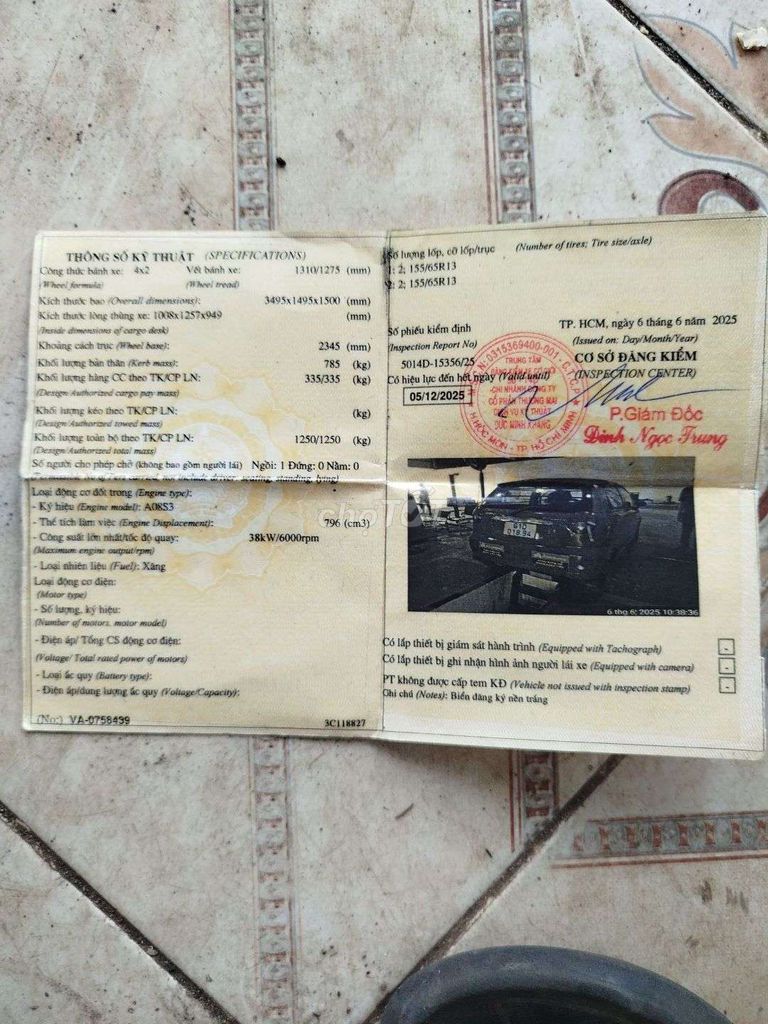 2014 Van 0.8 - 130000 km. Mua bán Ô tô tại Huyện Hóc Môn Tp Hồ Chí Minh được đăng bởi Tùng Vũ Xuân hình 10